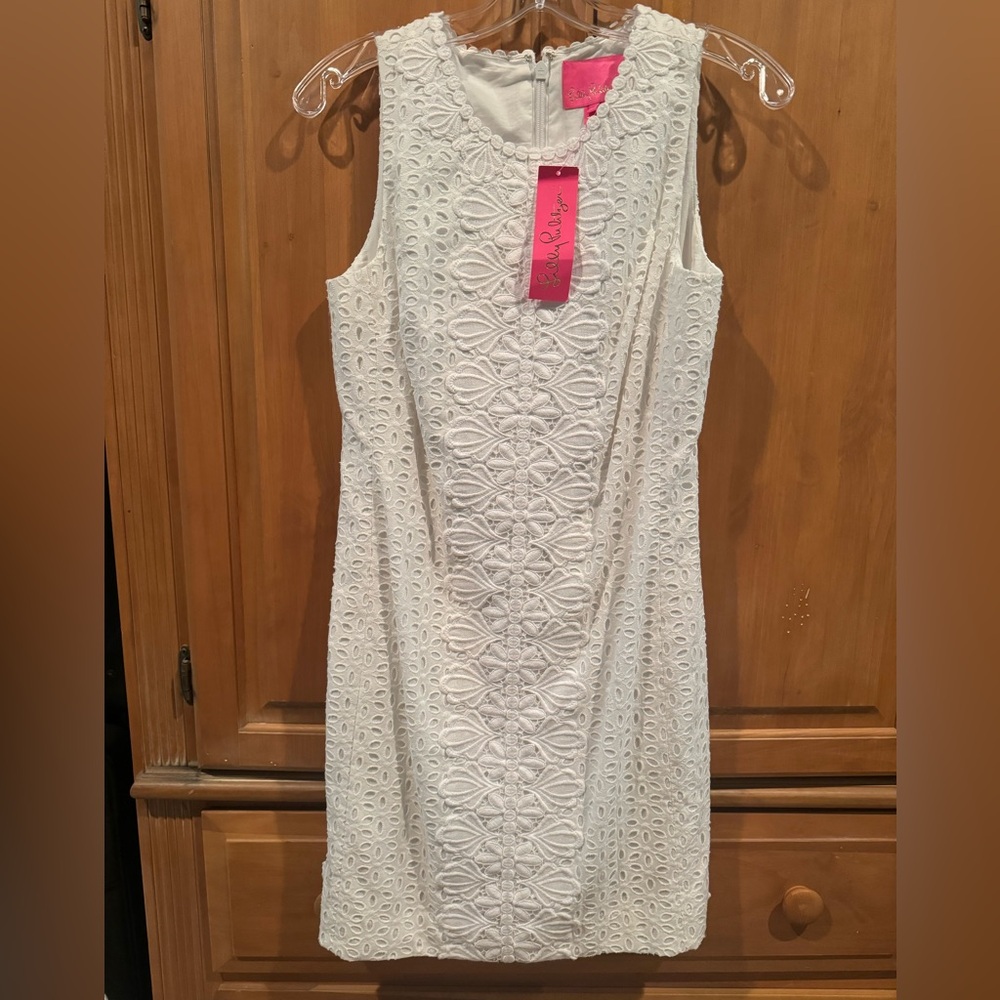 Lilly Pulitzer white lace shift dress